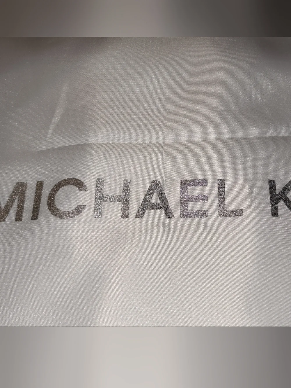 Michael Kors Logo Satin Dust Bag White 18.5
